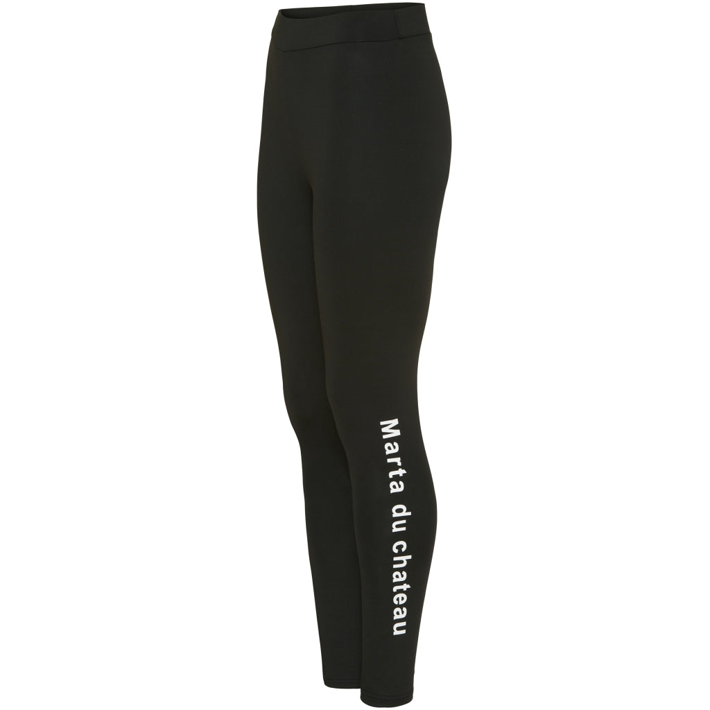 MARTA DU CHATEAU Ladies Leggings Leggins Black letter