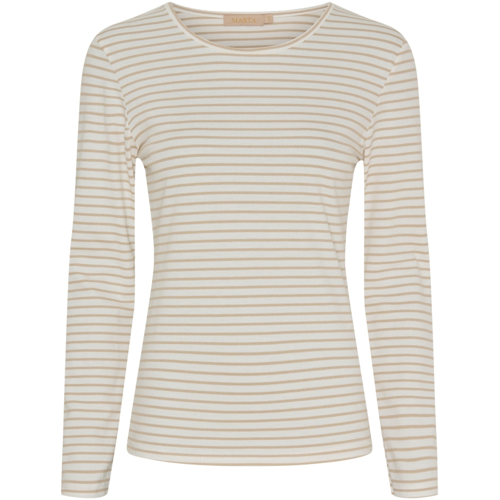 MARTA DU CHATEAU Marta Du Chateau teen t-shirt MdcNancy LS Tee Beige/white