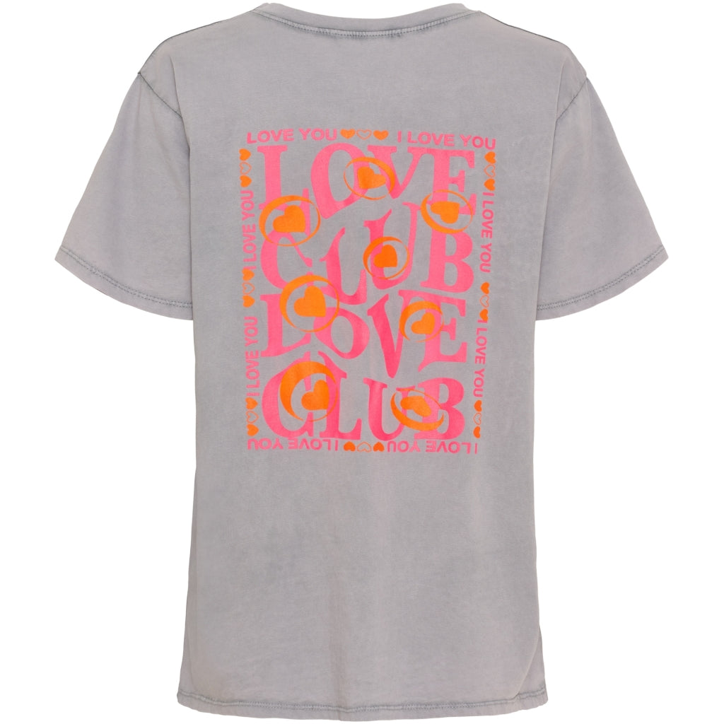 MARTA DU CHATEAU MdcInge Tee T-shirt Grigio medio/Pink Fluo CW