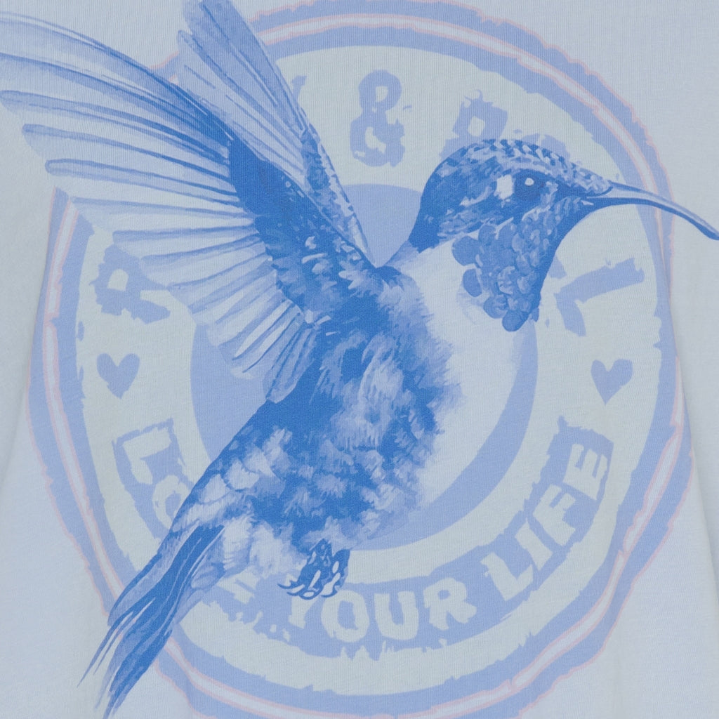 MARTA DU CHATEAU MdcInge Tee T-shirt Blue/Dark Blue Hummingbird