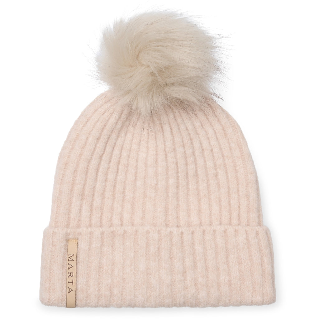 MARTA DU CHATEAU Pompom hat Hats Beige