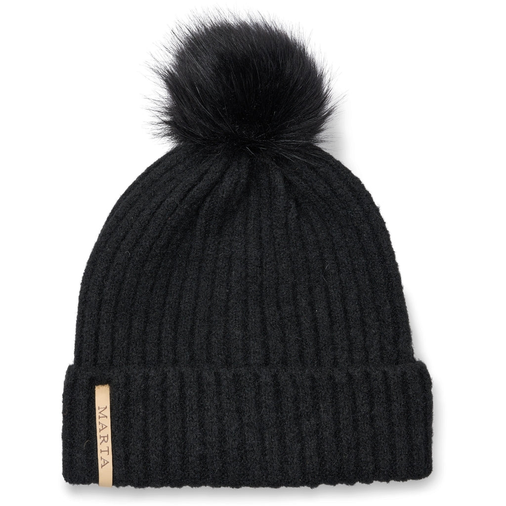 MARTA DU CHATEAU Pompom hat Hats Black