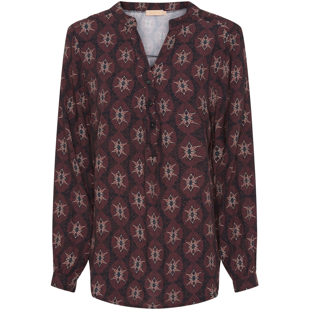 MARTA DU CHATEAU Shirt Shirt Nero Bordo/10