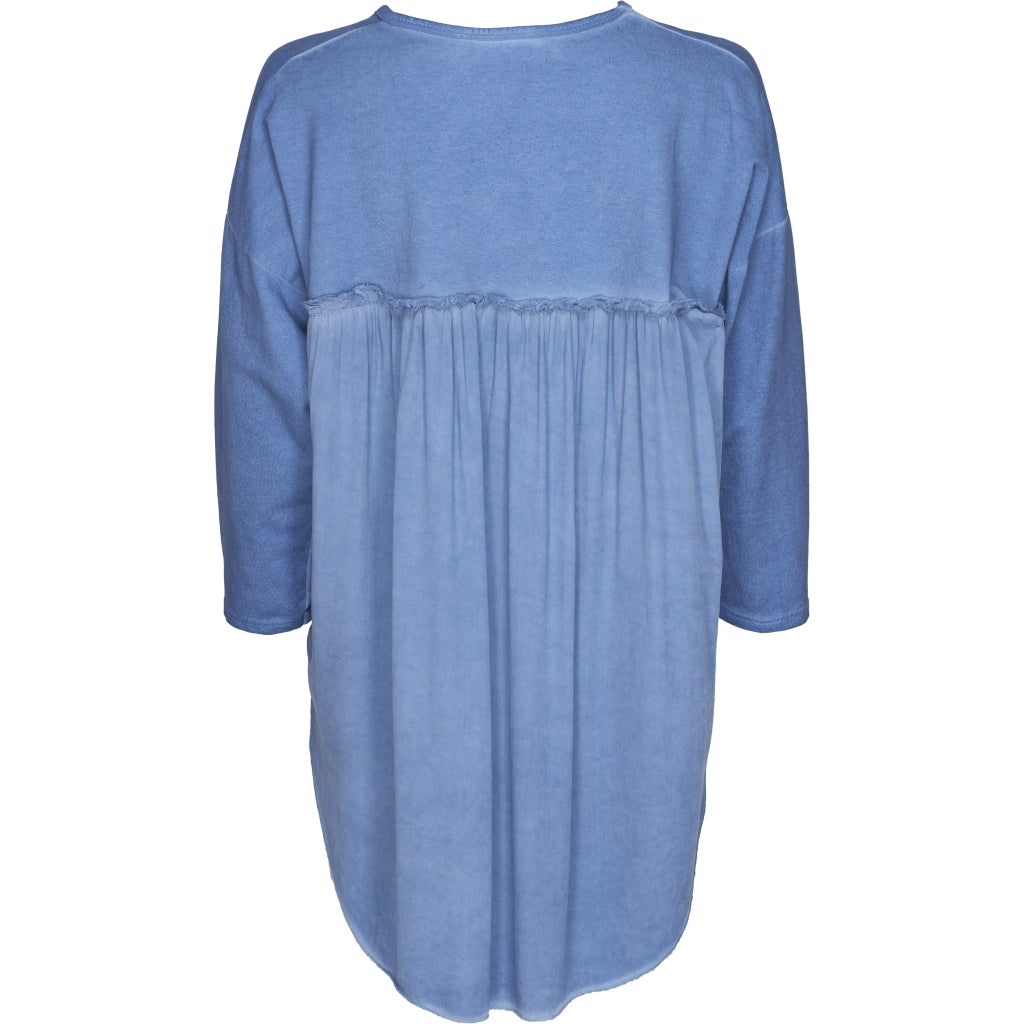 MARTA DU CHATEAU Bluse med 3/4 ærmer Restudsalg Denim Blue