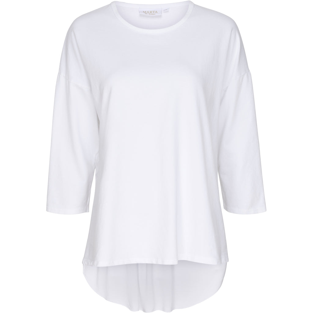 MARTA DU CHATEAU Bluse med 3/4 ærmer Restudsalg White