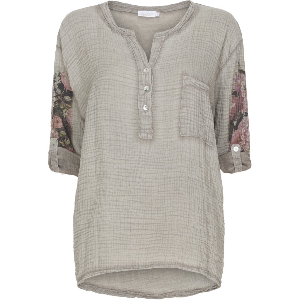 MARTA DU CHATEAU Bluse med blomster Restudsalg Fango