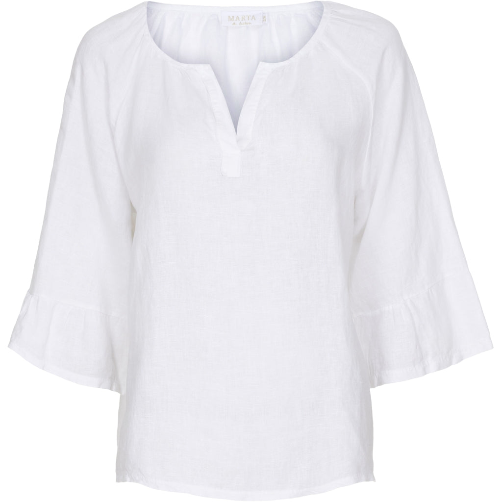 MARTA DU CHATEAU Bluse med brede ærmer Restudsalg White