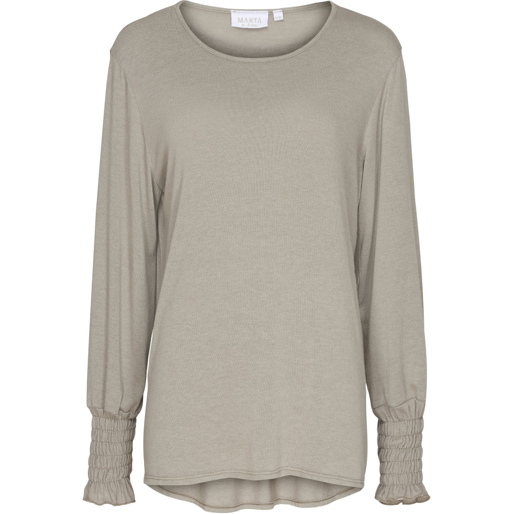 MARTA DU CHATEAU Bluse med elastik Restudsalg Fango