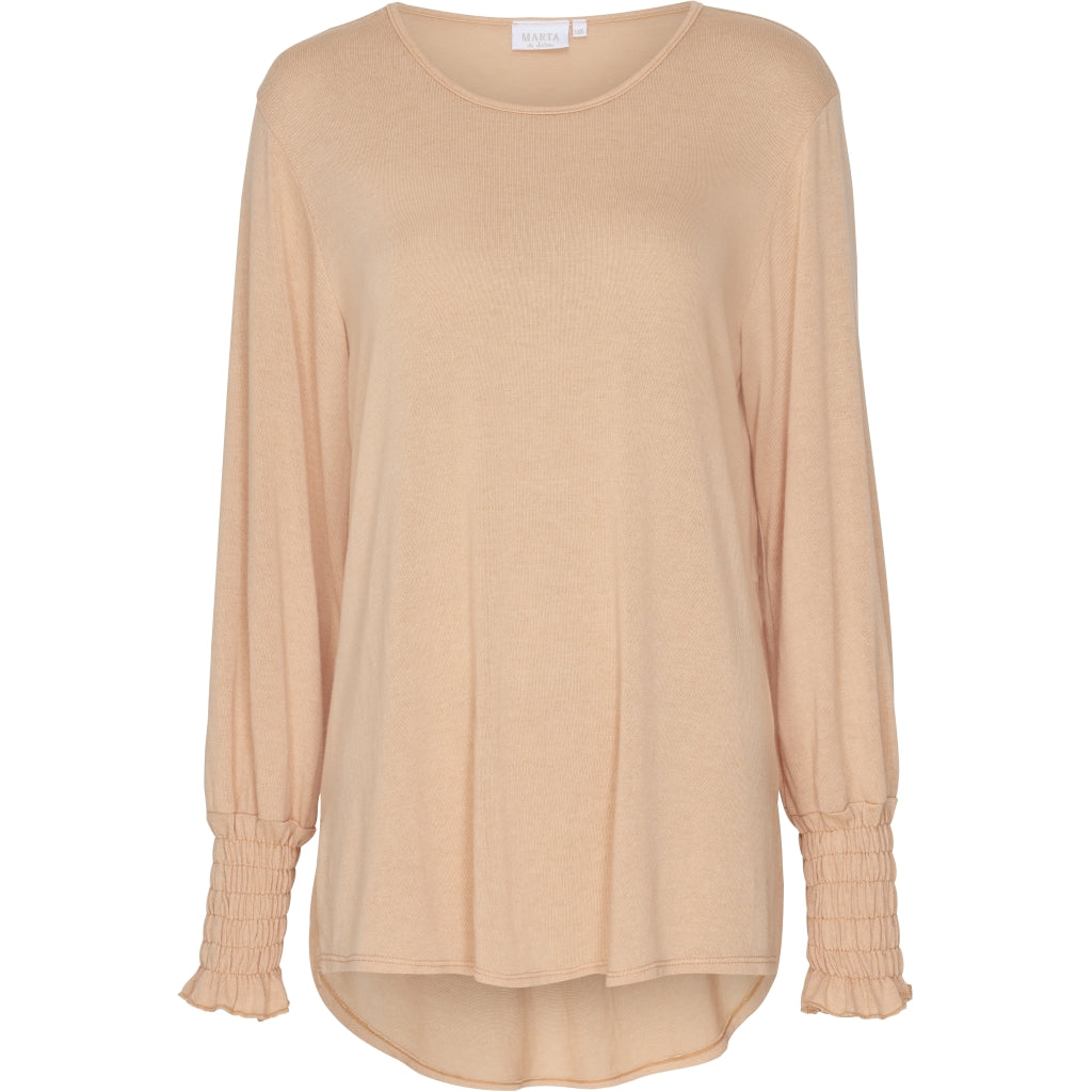 MARTA DU CHATEAU Bluse med elastik Restudsalg Orange