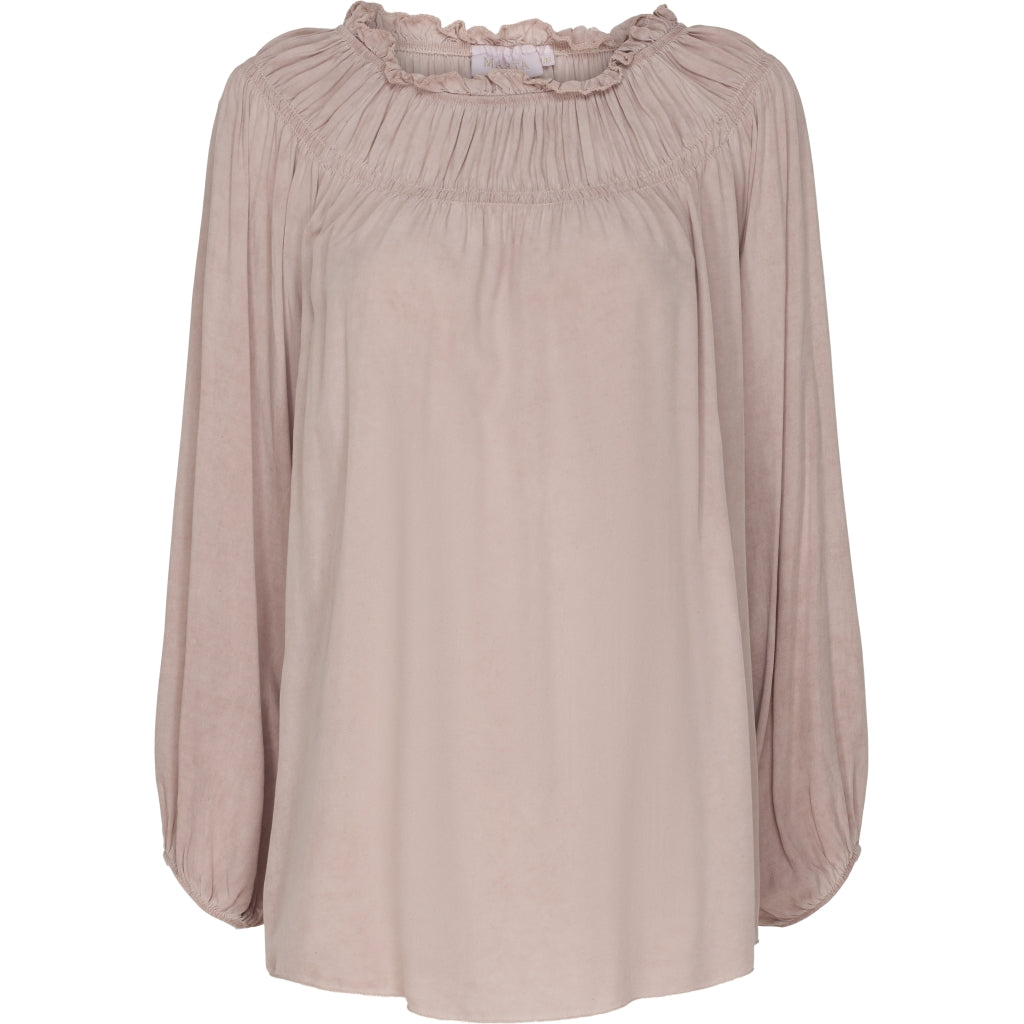 MARTA DU CHATEAU Bluse med elastik Shirt Rose