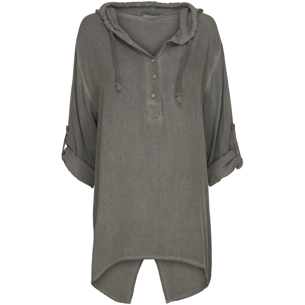 MARTA DU CHATEAU Bluse med hætte 3125-V Restudsalg Grey