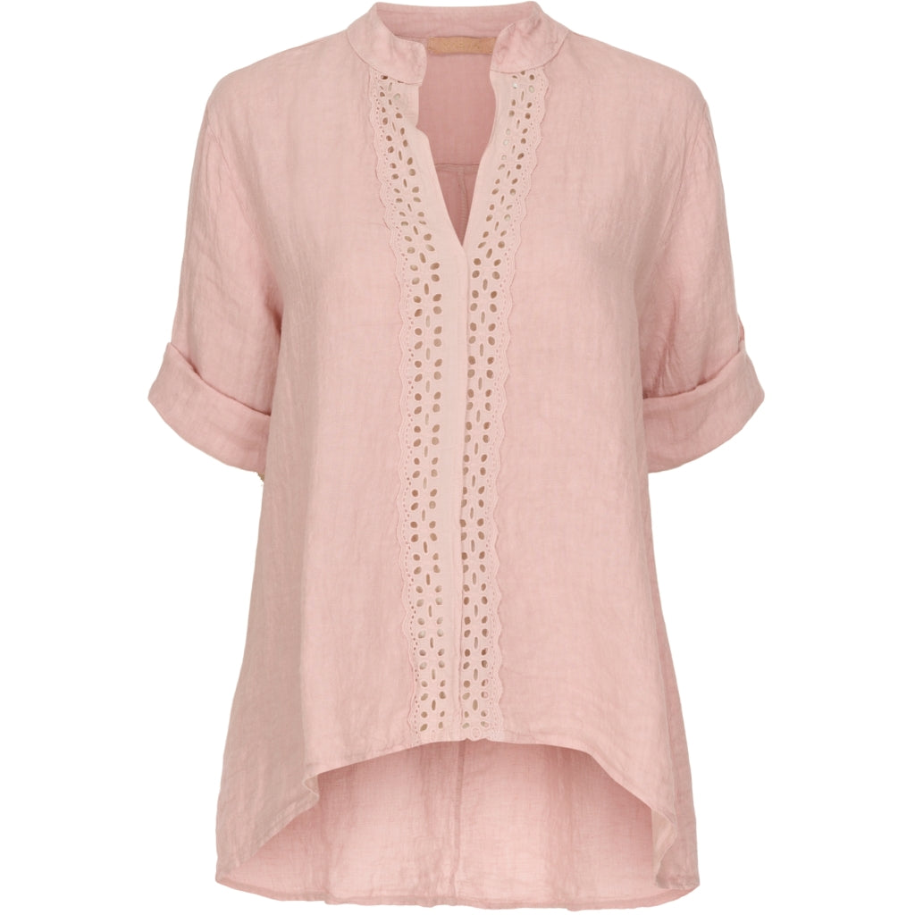 MARTA DU CHATEAU Bluse med v-hals 82422 Restudsalg Rose