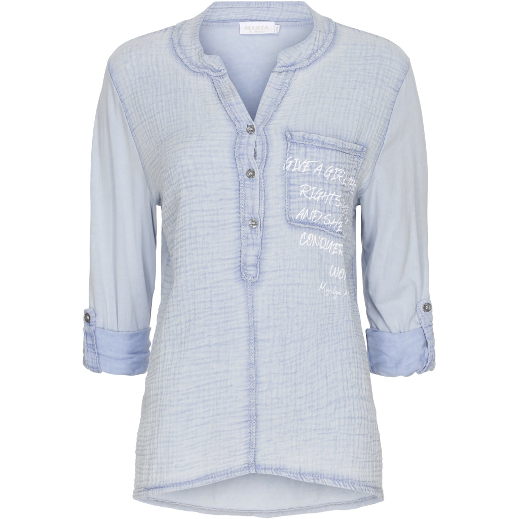 MARTA DU CHATEAU Bomuldskjorte Restudsalg Jeans Blue