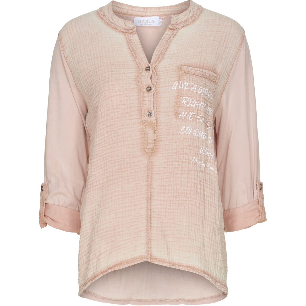MARTA DU CHATEAU Bomuldskjorte Restudsalg Rose