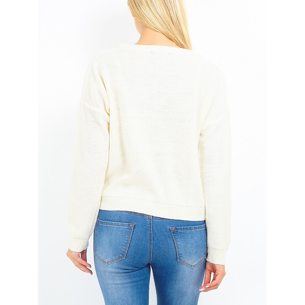 MARTA DU CHATEAU Brave Soul Langærmet strik Restudsalg Cream