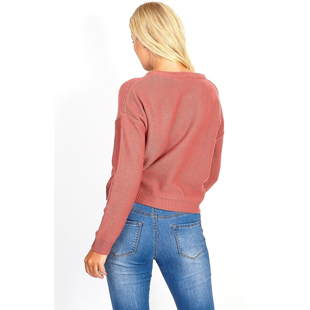 MARTA DU CHATEAU Brave Soul Langærmet strik Restudsalg Dusty Pink
