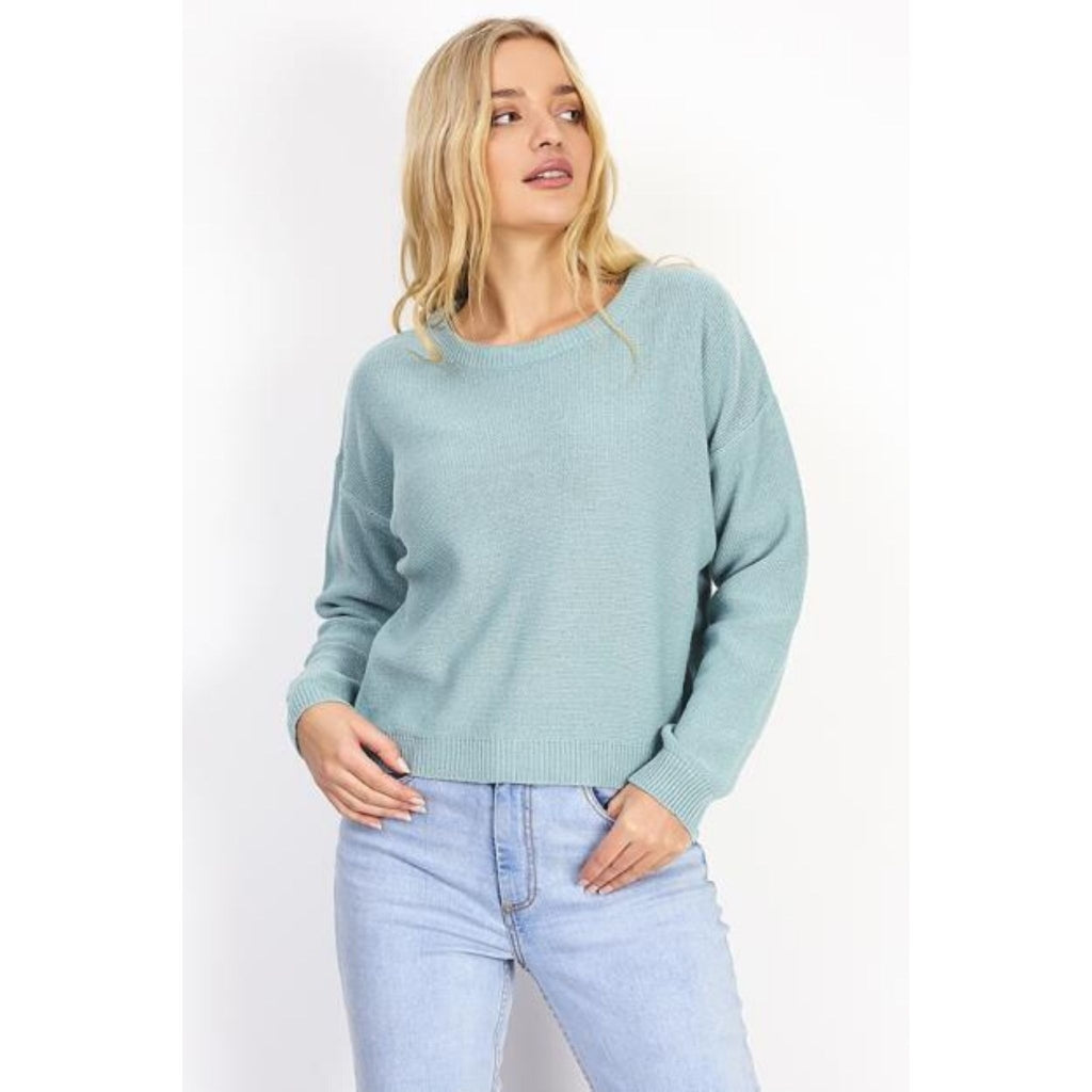 MARTA DU CHATEAU Brave Soul Langærmet strik Restudsalg Mint Blue
