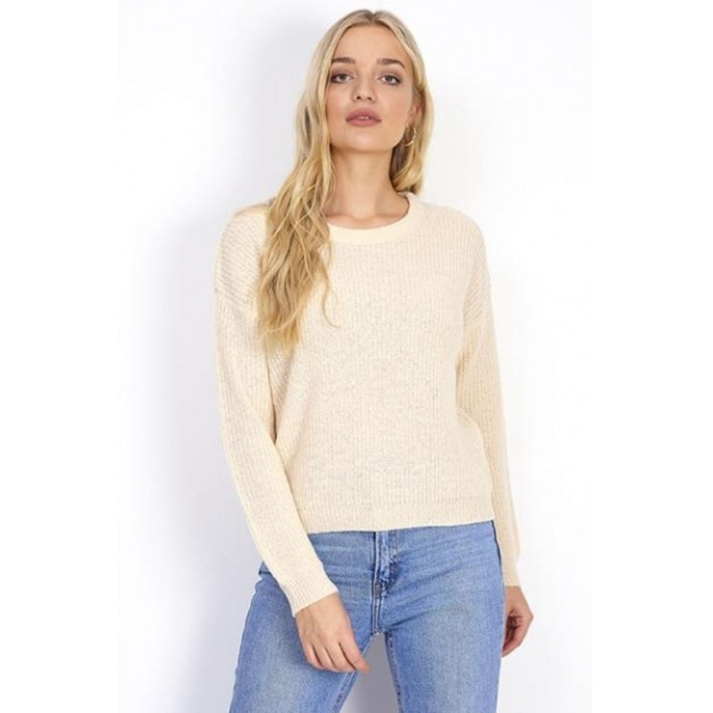 MARTA DU CHATEAU Brave Soul dame strik trøje LK-230WILLOWA Restudsalg Beige