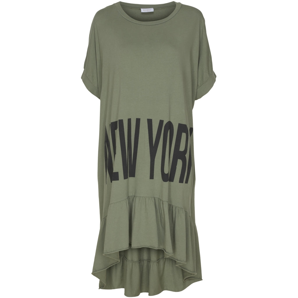 MARTA DU CHATEAU Kjole med skrift Dress Kaki