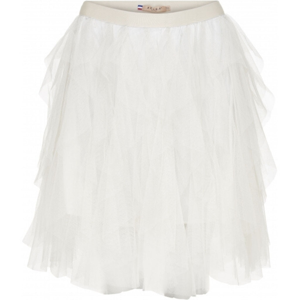 MARTA DU CHATEAU Kort tylnederdel med elastik Restudsalg White Cream