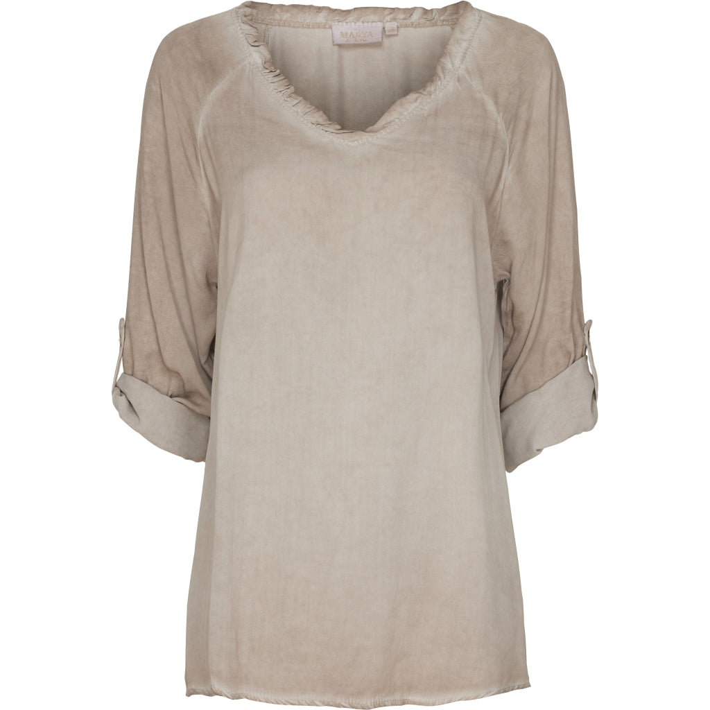 MARTA DU CHATEAU Langærmet bluse Restudsalg Fango