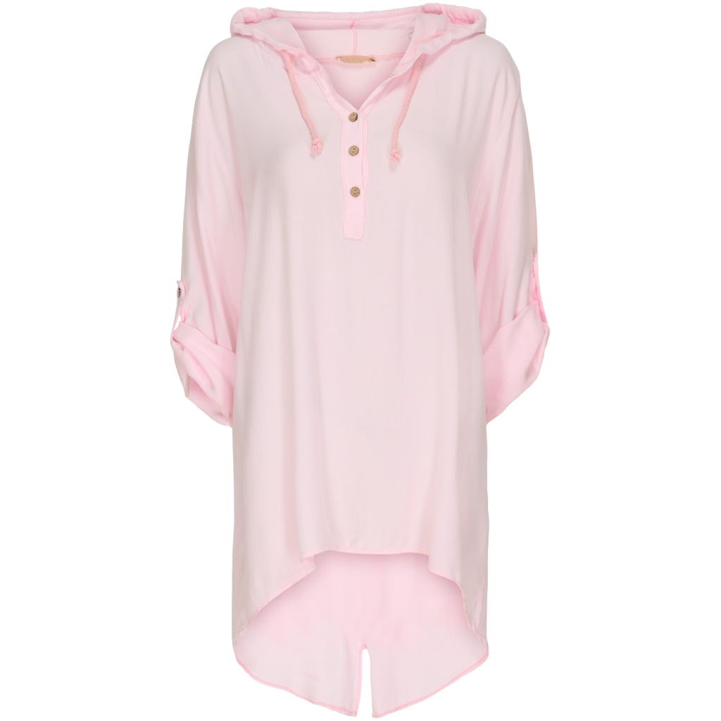 MARTA DU CHATEAU Løstsiddende bluse m. hætte Restudsalg Bubblegum