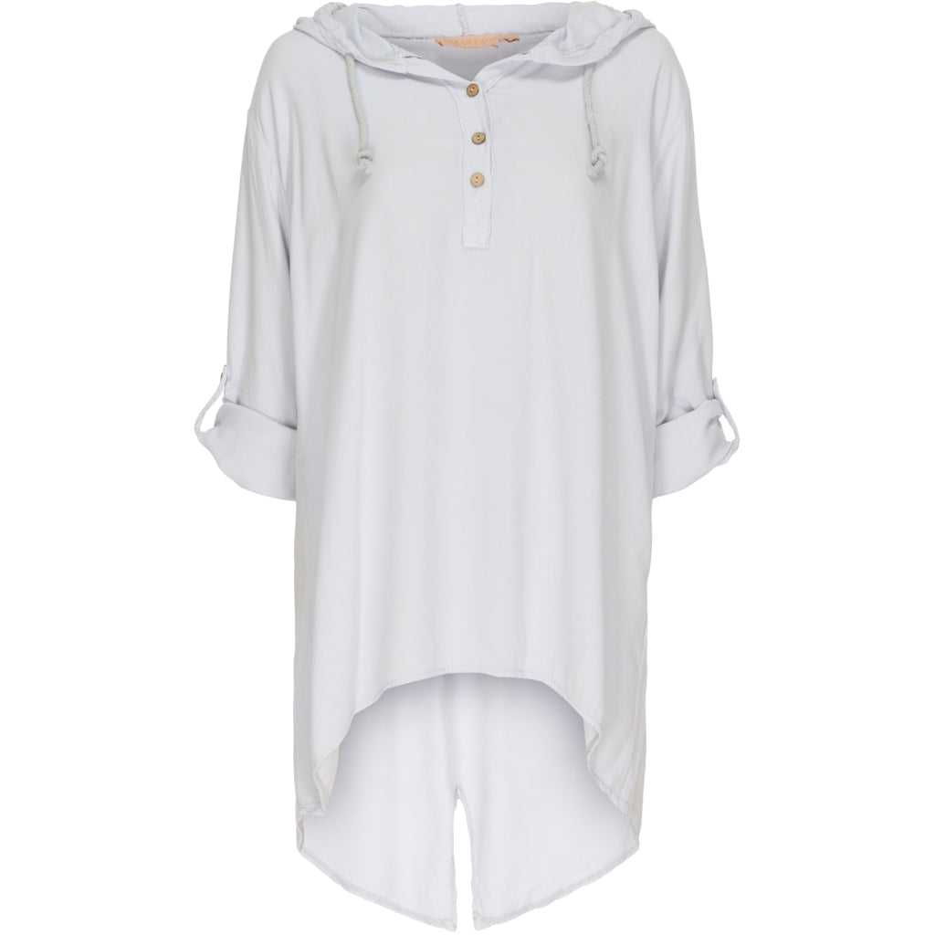 MARTA DU CHATEAU Løstsiddende bluse m. hætte Restudsalg Grey