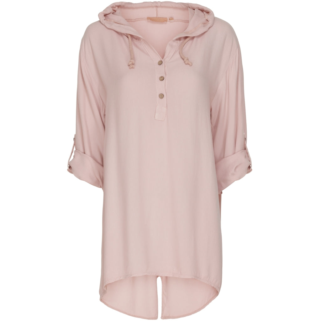 MARTA DU CHATEAU Løstsiddende bluse m. hætte Restudsalg Rose