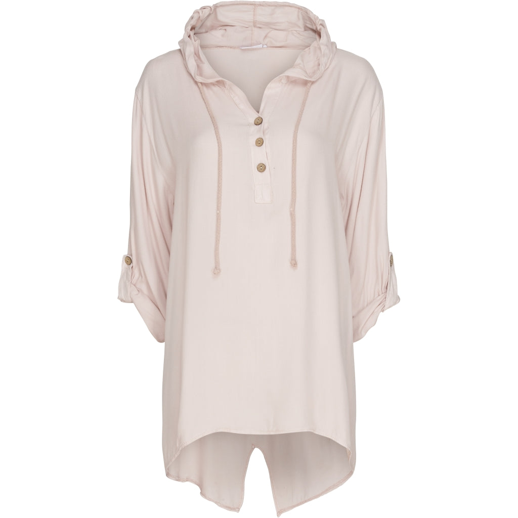 MARTA DU CHATEAU Løstsiddende bluse m. hætte Restudsalg Rose