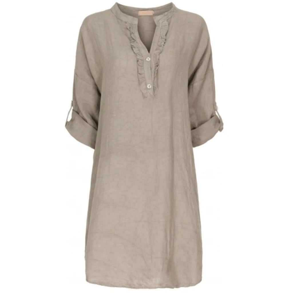 MARTA DU CHATEAU Marta Dame Top 3199 Hør Restudsalg Fango