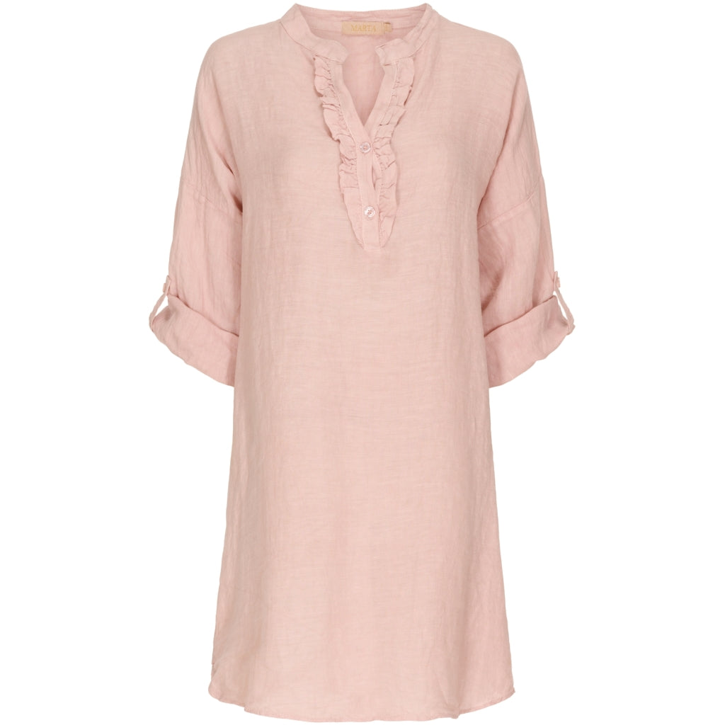 MARTA DU CHATEAU Marta Dame Top 3199 Hør Restudsalg Rose