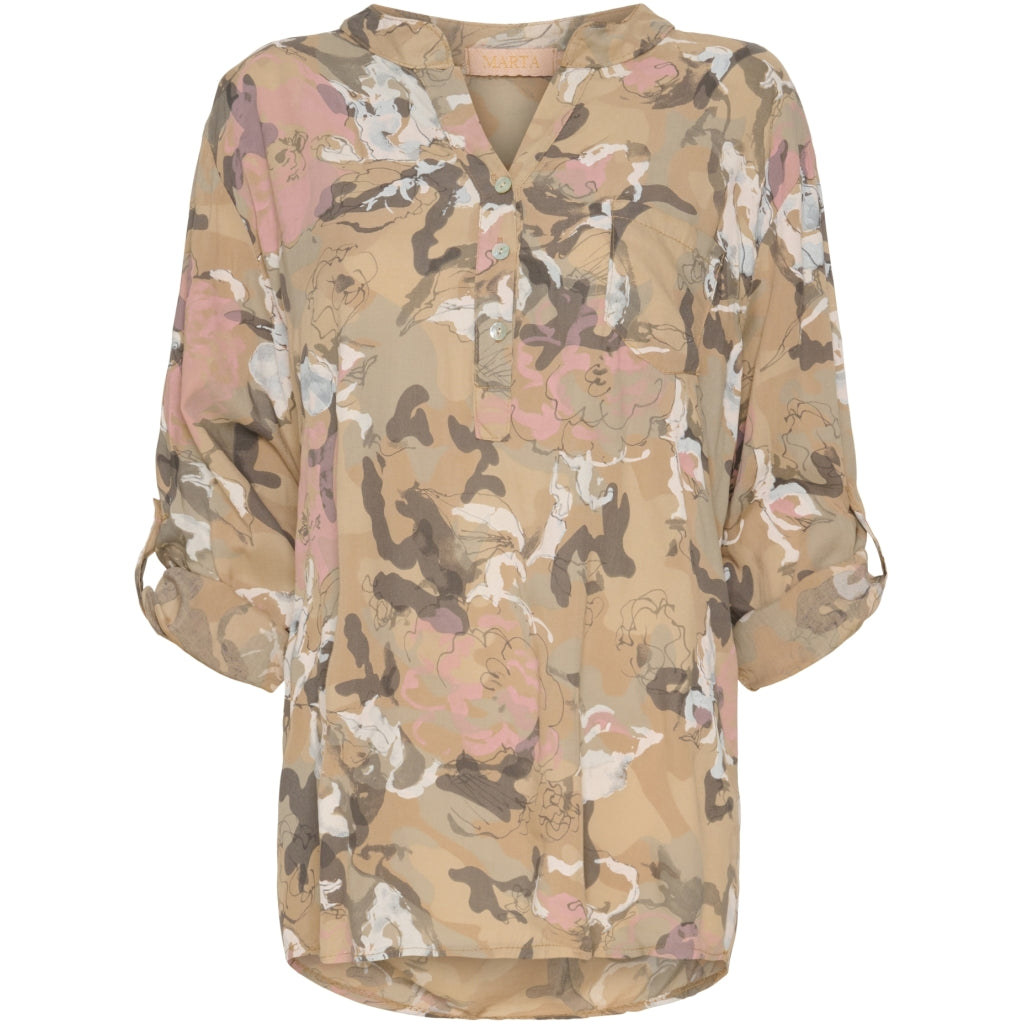 MARTA DU CHATEAU Marta Du Chateau bluse 2253 Restudsalg Camello