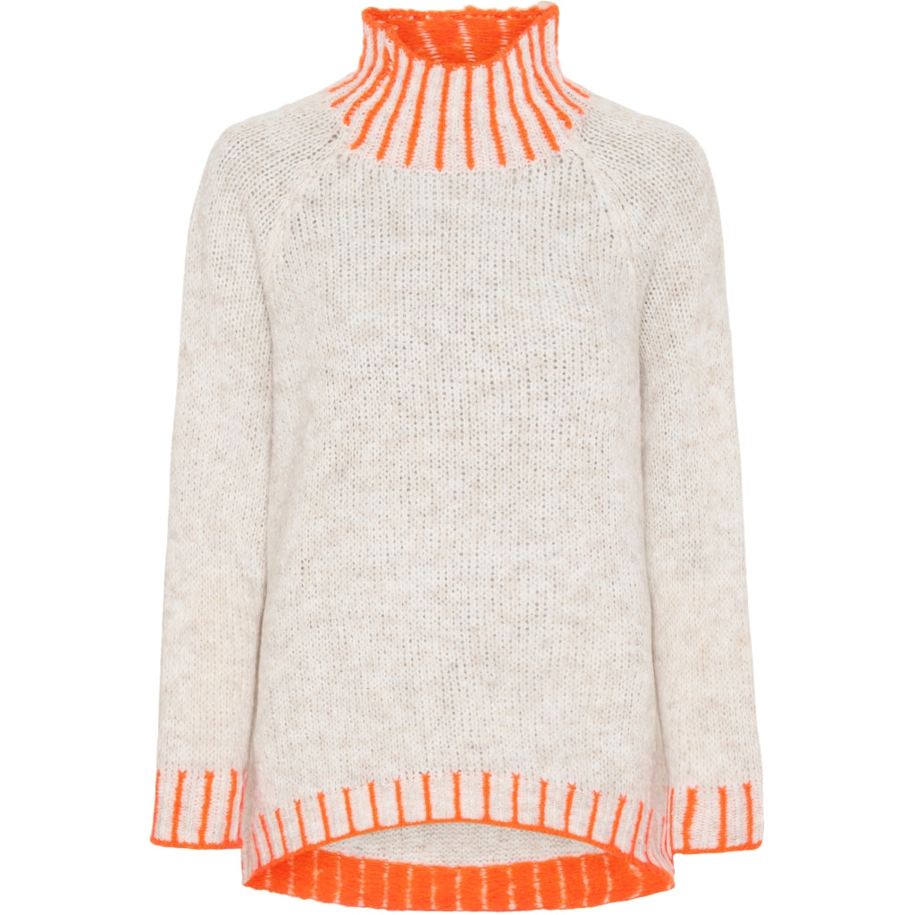 MARTA DU CHATEAU Marta Du Chateau dame strik 221004 Knit Calce/Arancio fluo