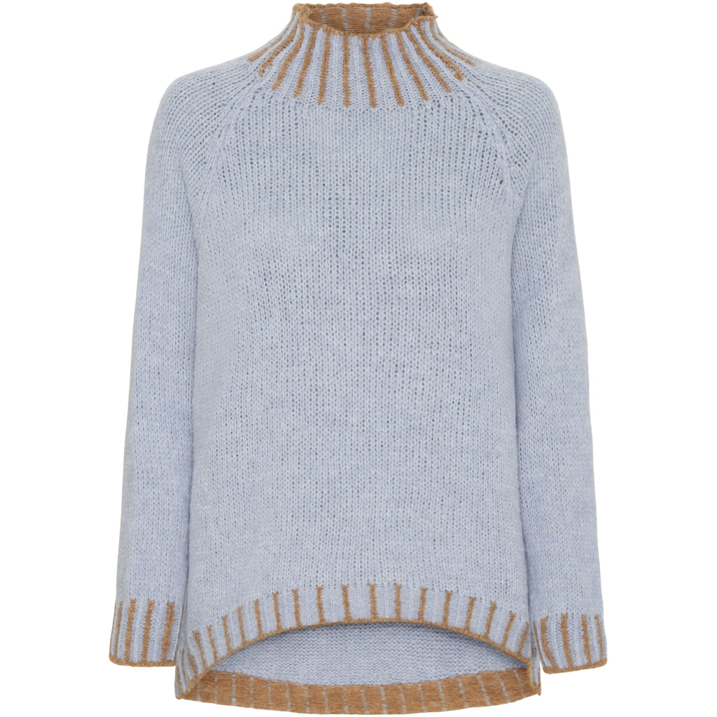 MARTA DU CHATEAU Marta Du Chateau dame strik 221004 Knit Celeste/Camello