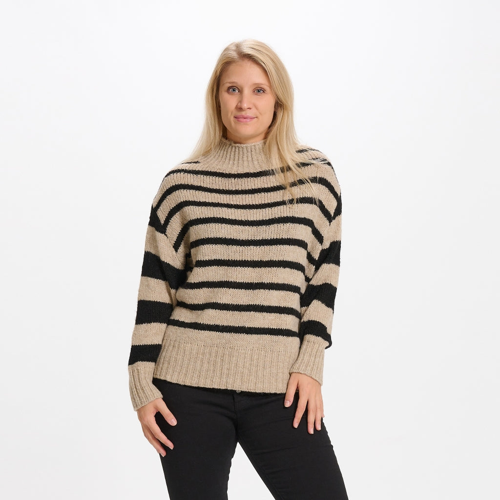 MARTA DU CHATEAU Marta Du Chateau dame strik 22504 Knit Beige/Black