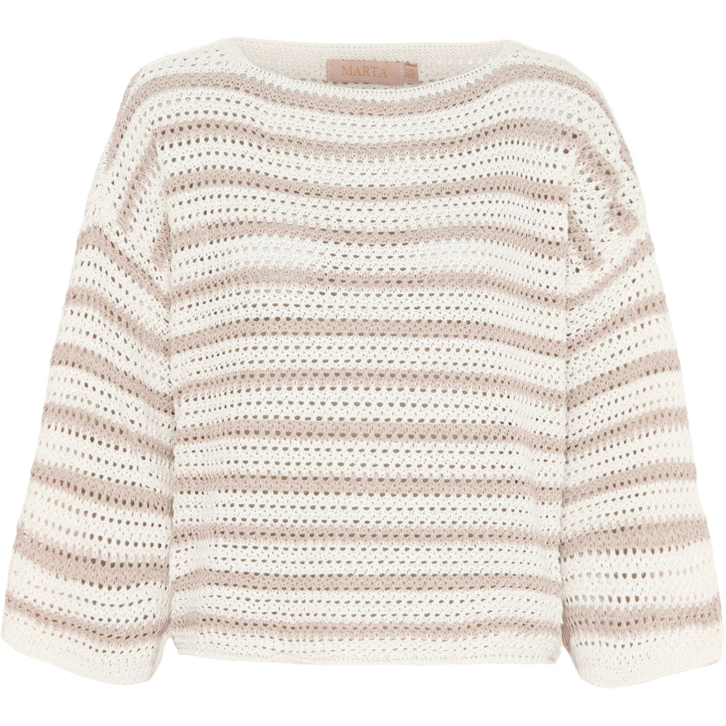 MARTA DU CHATEAU Marta Du Chateau dame strik 23109 Knit Calce/Beige 166