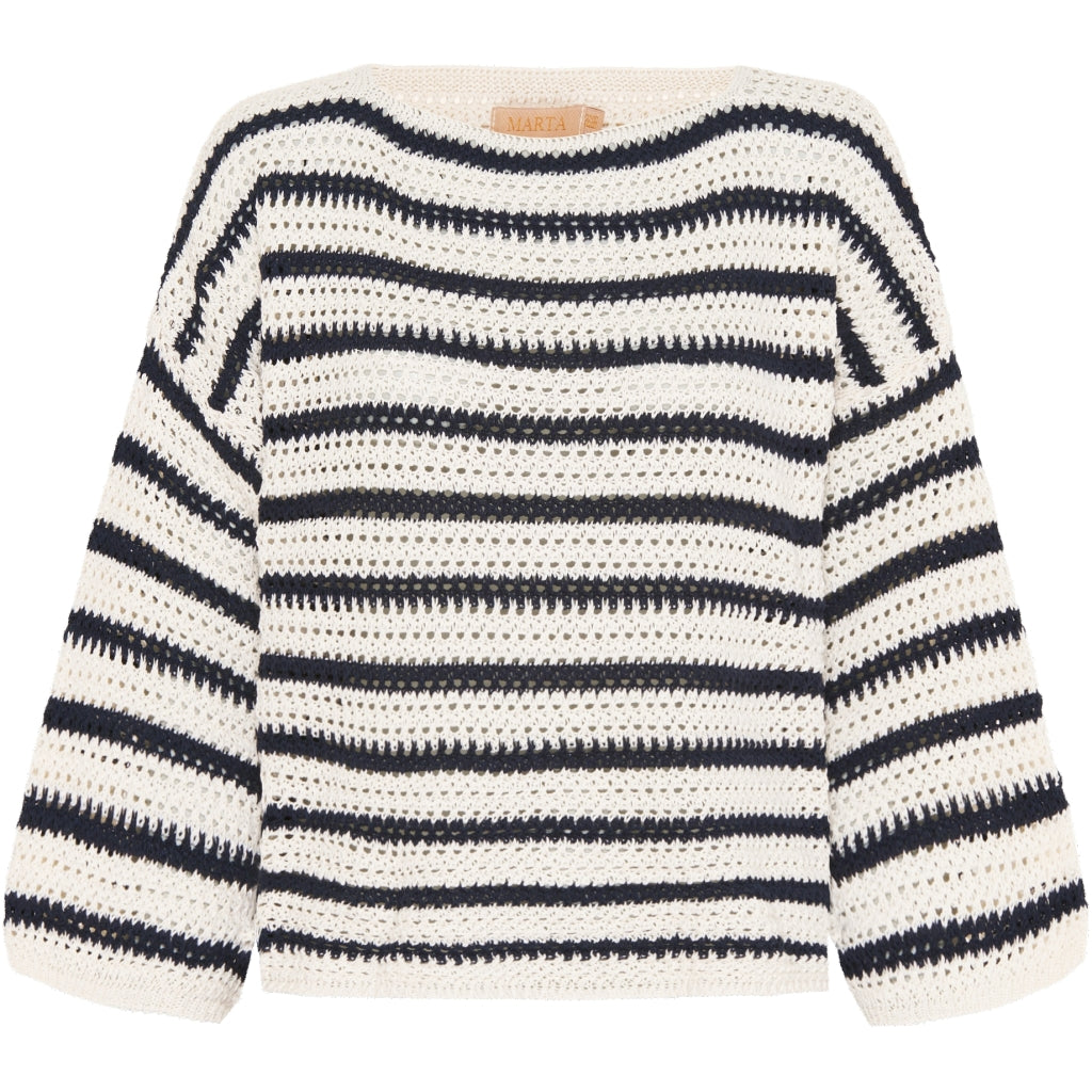 MARTA DU CHATEAU Marta Du Chateau dame strik 23109 Knit Riga Calce/Blu98
