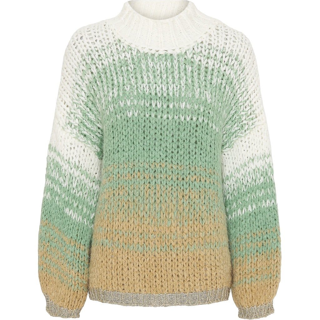 MARTA DU CHATEAU Marta Du Chateau dame strik 446 Knit White/Green/Camel