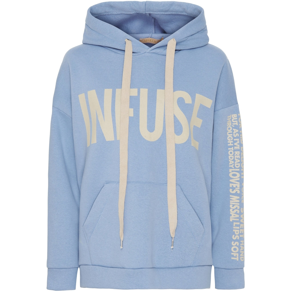 MARTA DU CHATEAU Marta Du Chateau sweatshirt 10758 Restudsalg Blue/Beige