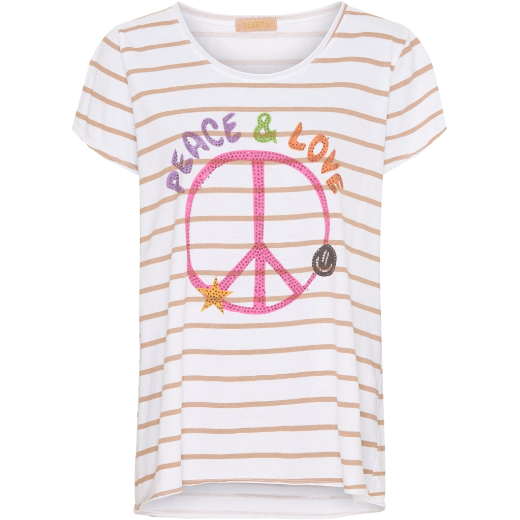 MARTA DU CHATEAU Marta Du Chateau t shirt 1535 Restudsalg Beige Stripe