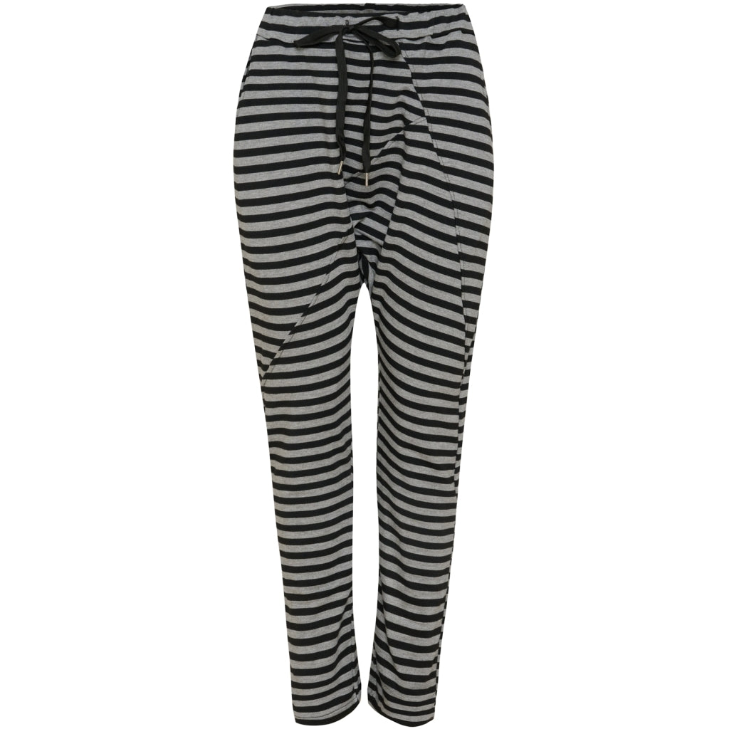 MARTA DU CHATEAU Marta bukser - 4884 stripe Pant Black/Grey Stripe