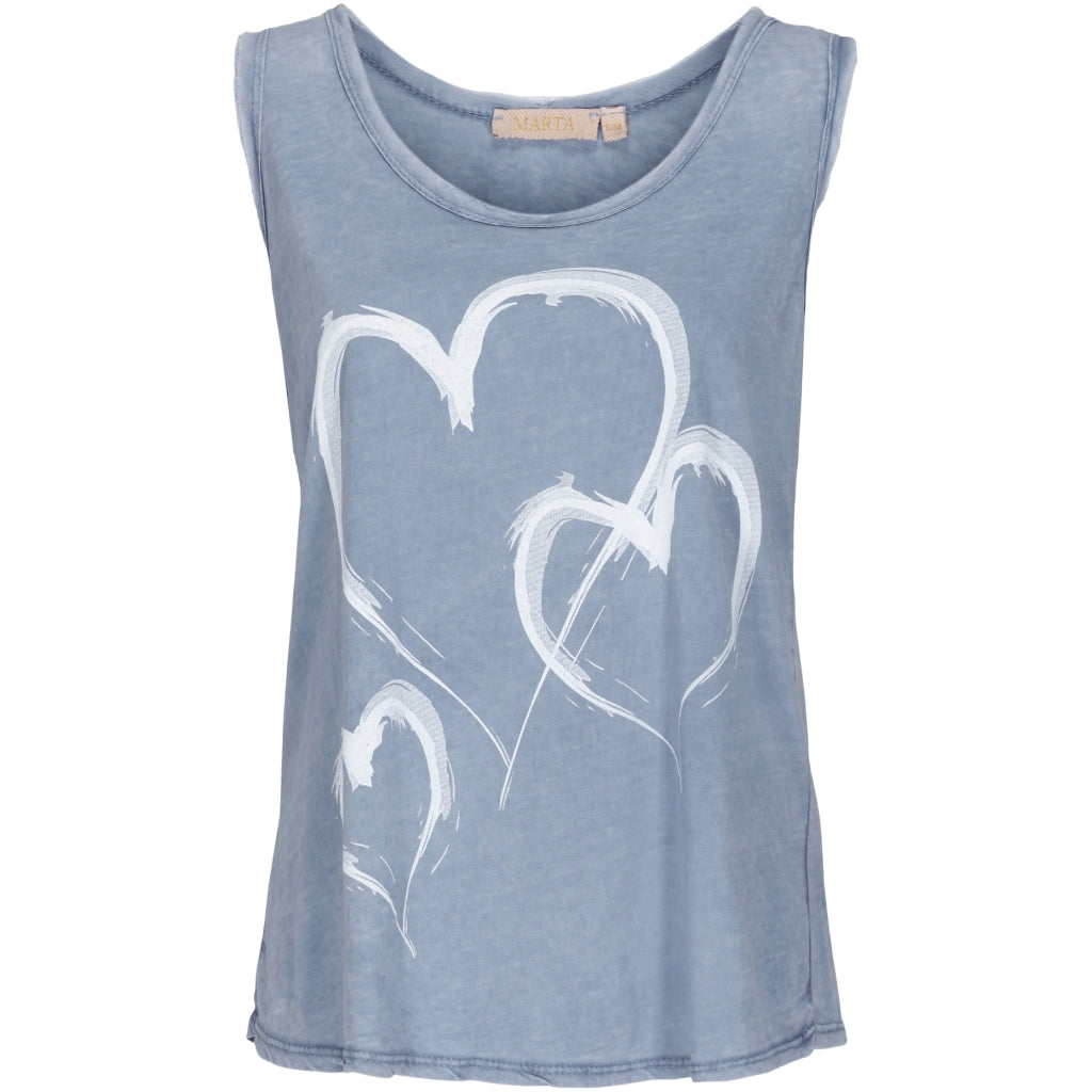 MARTA DU CHATEAU Marta dame tanktop 51051 Restudsalg Jeans Blue