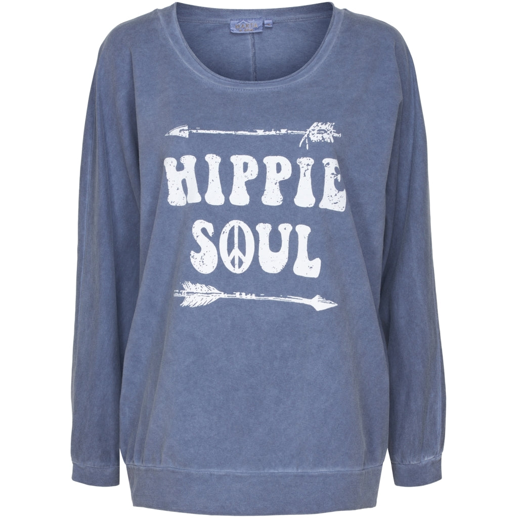 MARTA DU CHATEAU Marta du Chateau Sweatshirt 4488 Restudsalg Denim Blue