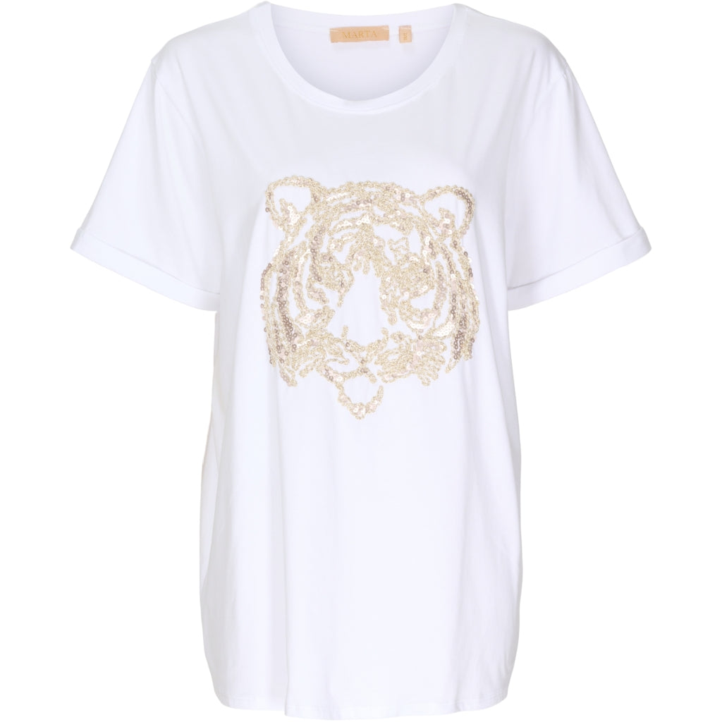 MARTA DU CHATEAU Marta du Chateau T-Shirt D545 Restudsalg White