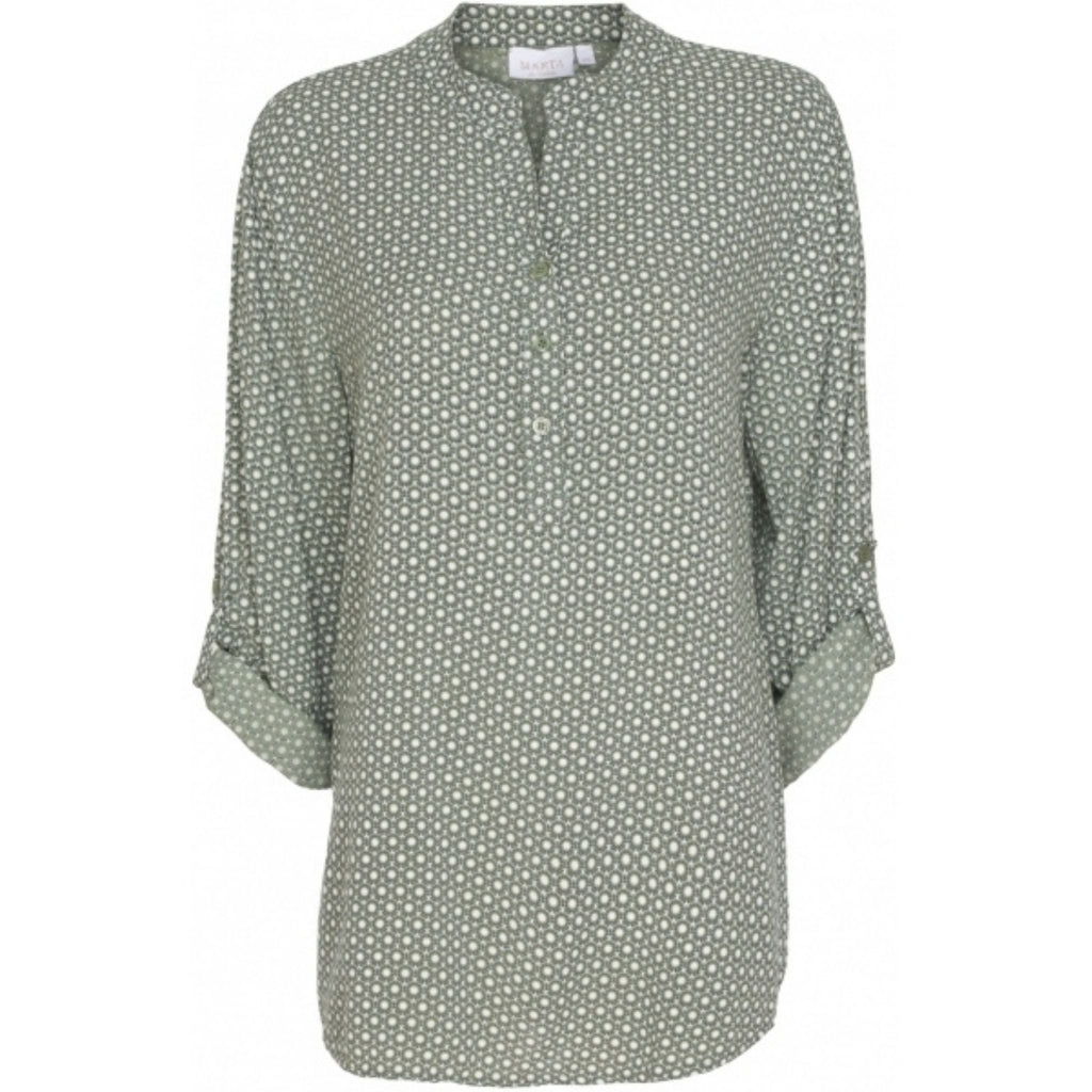 MARTA DU CHATEAU Marta du Chateau bluse 226-1 Restudsalg Kaki