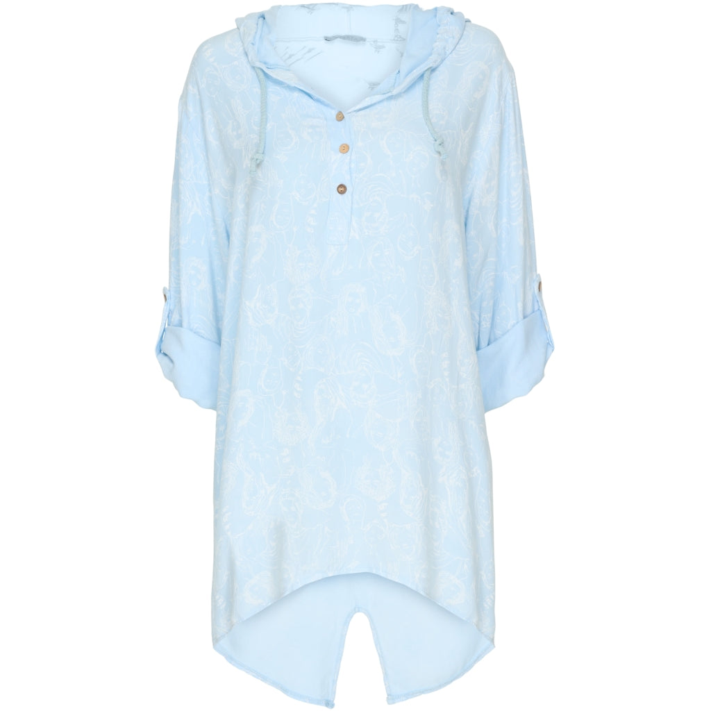 MARTA DU CHATEAU Marta du Chateau bluse 3125-P Restudsalg Celeste Blue