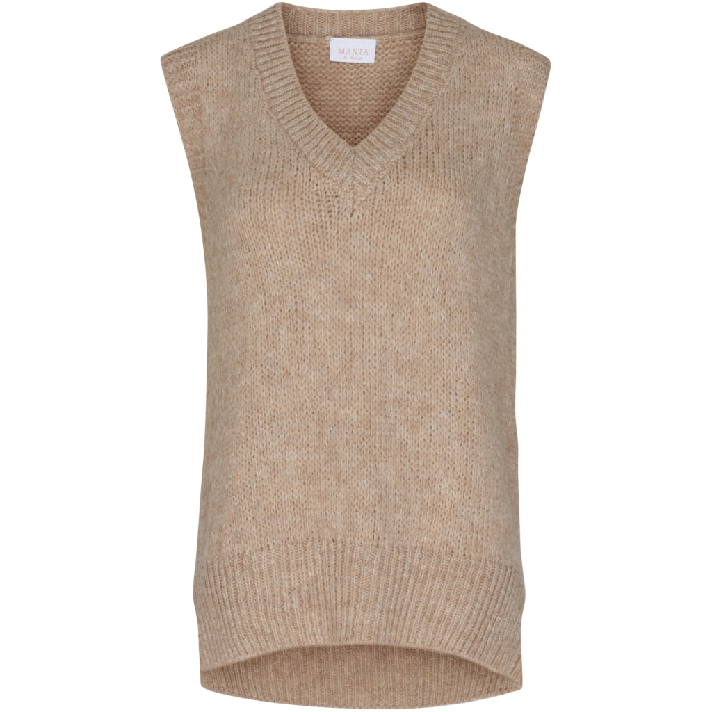 MARTA DU CHATEAU Marta du Chateau strik Vest 201138 Restudsalg Beige