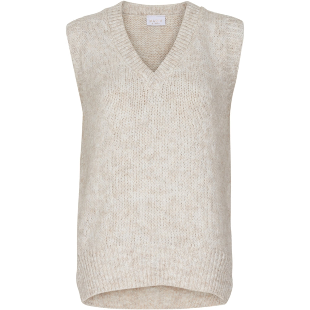 MARTA DU CHATEAU Marta du Chateau strik Vest 201138 Restudsalg Cream