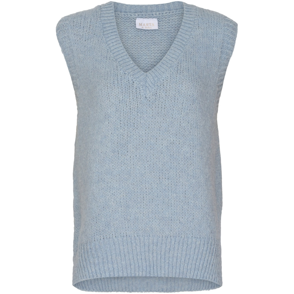 MARTA DU CHATEAU Marta du Chateau strik Vest 201138 Restudsalg Light blue