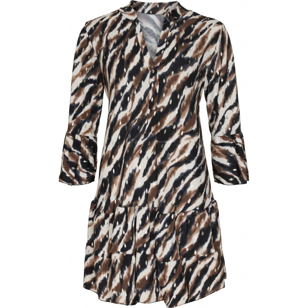 MARTA DU CHATEAU Mønstret kort kjole Restudsalg Brown